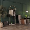 HKaikzo Gold Clothing Rack, Modern Clothes Rack with Marble Base,
