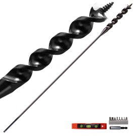 WOWSUPM Flex Installer Drill Bit Fish Bit Self Screw Point for Pulling Line Through Tight Spaces 9/16 in. x (4.5 FT) 54 in. Extra Gift C