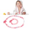 Teething Necklace Bracelet Silicone Flower Shape Design Elegant Exquisite Infant