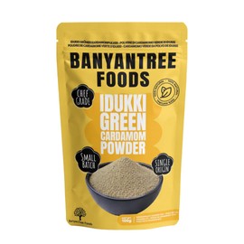BanyanTree Foods Green Cardamom Powder 100g | Ground Green Cardamom | Ground Elaichi ~ All Natural| Indian Origin| Gluten Free | Ideal for baking and cooking