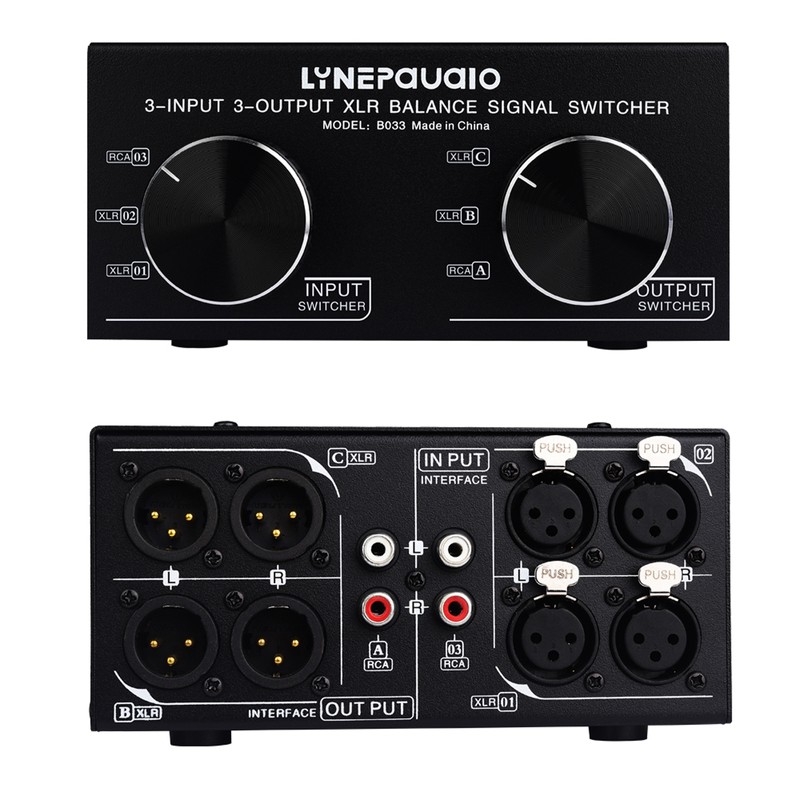 3 Input to 3 Output Fully Balanced XLR Signal Passive