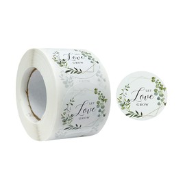 allydrew 1.5 inch Let Love Grow Stickers Roll, Sealing Stickers and Labels for Cards, Envelopes, Bags, Gift Boxes, Weddings, Baby Showers (500pcs)