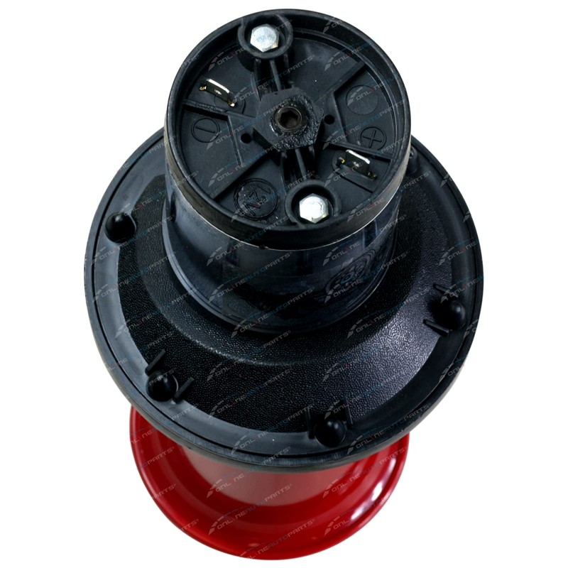 RED Klaxton Vintage Old Style Car Horn AHH-OOO-GAH 12volt Electric