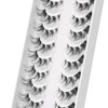 Clear Band False Eyelashes D Curl Russian Stripes False Eyelashes