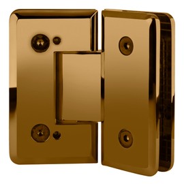 Brixwell H-MB135GTGA-GP Adjustable Majestic Series Glass-to-Glass Mount Hinge 135 Degree 24K Gold