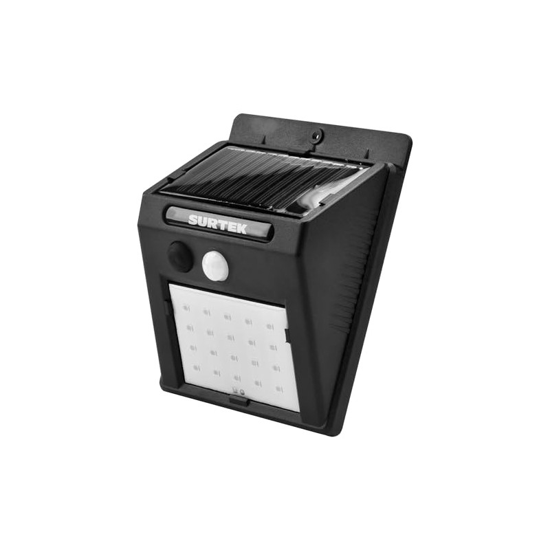 Surtek LS3A Luminario de LED solar con sensor de 160