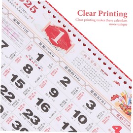 Operitacx Wandkalender „jahr Der Schlange“. Kalender Im Chinesischen Stil Kalenderplaner 2025 Countdown-kalender Für Das Chinesische Neujahr Chinesischer Kalender Kalenderwand Papier