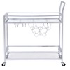 FirsTime & Co. Silver Delilah Bar Cart, 2 Tier Mobile