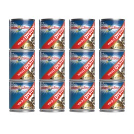 Pacific Pearl Whole Oysters 8 oz Can (Pack of 12)