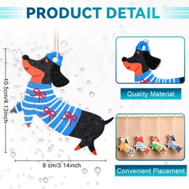 Reallnaive 8 Pcs Christmas Sponges Dish Sponges, Cute Kitchen Scrub Sponge, Dual-Sided Dishwashing Sponge Reusable Cleaning for Kitchen Dishes Furniture(Dog)