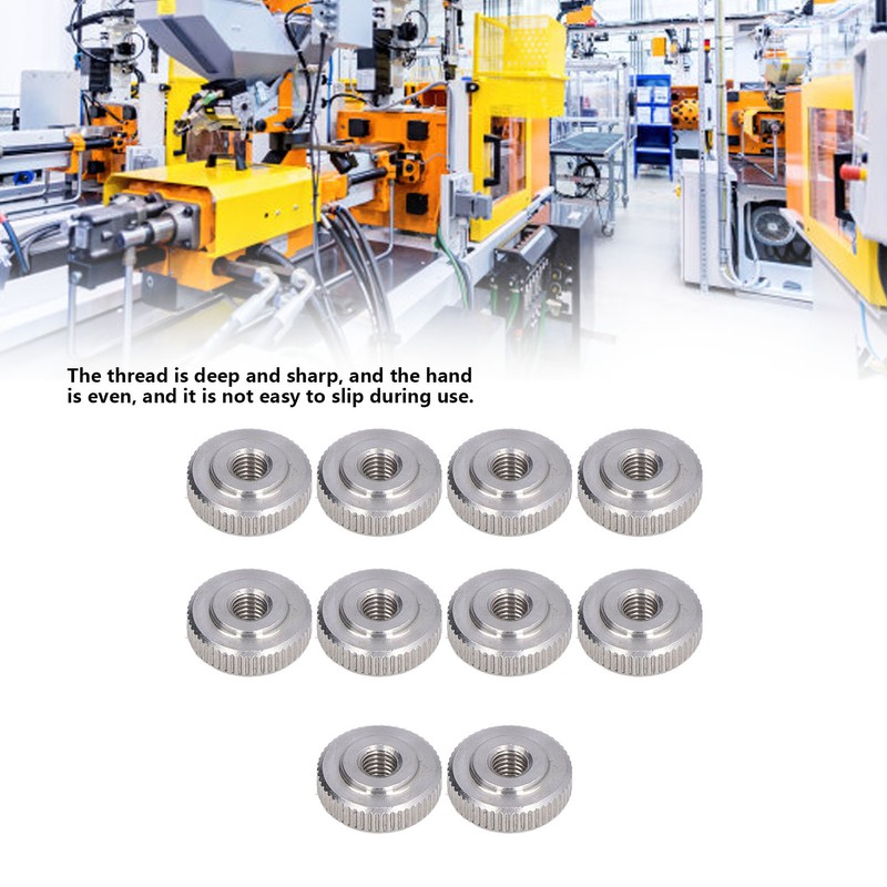 Knurled Thumb Nut 304 Stainless Steel Knurled Flat Head Through