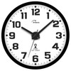 WallarGe Atomic Wall Clock with Night Light - Silent Lighted