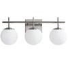 Bathroom Light Fixtures over Mirror, 3-Light Brushed Nickel Vanity Lights