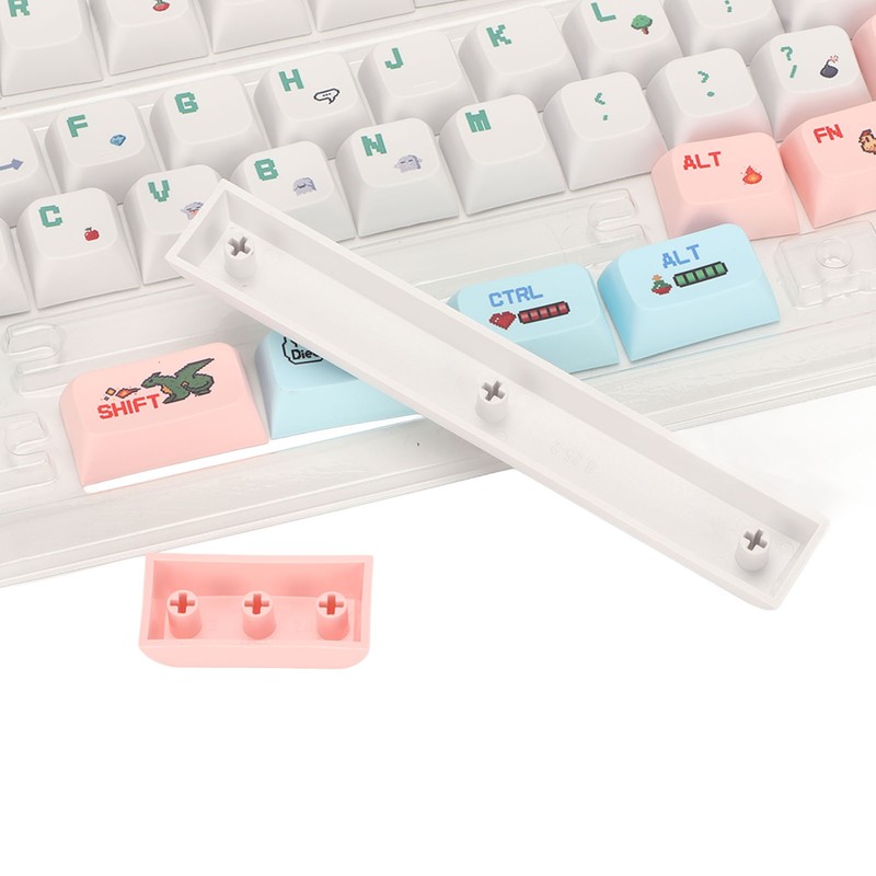 PBT Keyboard Keycaps 130 Keys Dye Sublimation Ergonomic Rich Colors