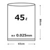 Oldy PP-K45-10 Trash Bags, Black, 45L, Pack of 10, Length