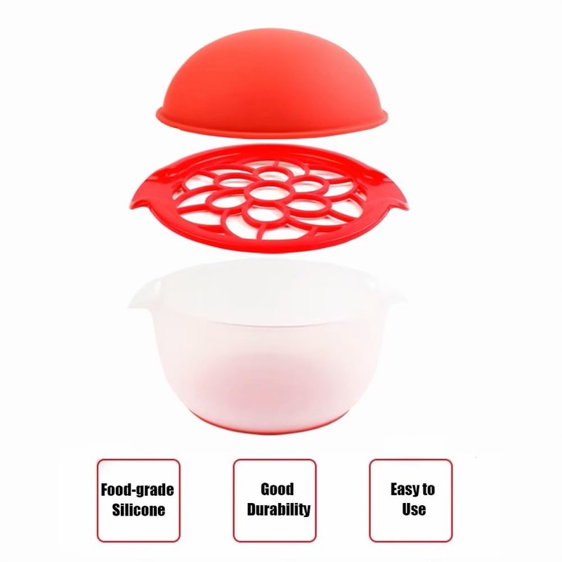 Pomegranate Peeler Silicone Pomegranate Deseeder with Bowl Pomegranate and Wood