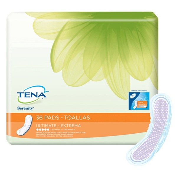 MCK49803100 - Bladder Control Pad Tena Serenity Ultimate 16 Inch Length Heavy Absorbency Polymer Female Disposable