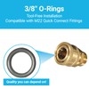 100-Pack 3/8" Pressure Washer Quick Coupler O-Rings Fit for M22