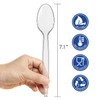 POSATE 7.1" Plastic Spoons Heavy Duty Disposable Teaspoons, Clear (100