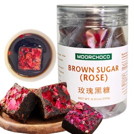 Black Sugar from Yunnan, Pure Brown Sugar Sweetener for Cooking, Additive-Free (Rose 8.81oz)