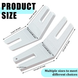 Hotop 2 Pieces Bulky Seam Aid Sewing Machine Presser Foot Tool Plastic Straight Stitch Foot White Seam Guide Sewing Accessories for Embroidery Sewing Crafts Machine