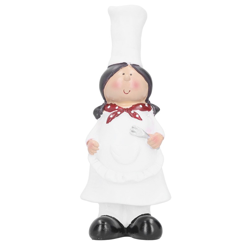 Resin Couple Chef Figurine Sculptures Statues Decor Kitchen Bar Cabinet