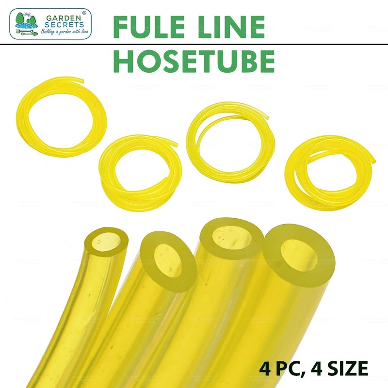 GARDEN SECRETS 4 Sizes Fuel Line Fuel Hose Replacement Fuel