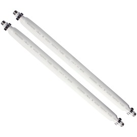 Poppstar - 2 x 31.5 cm SAT window feedthrough for coaxial cables, F socket to socket, white
