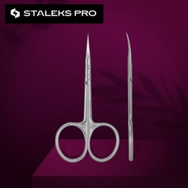 Nail Scissors STALEKS PRO Exclusive 22 Type 2 Professional Cuticle Scissors European Stalex, Magnolia, 1 pc / 네일 가위 STALEKS PRO Exclusive 22 Type 2 Professional Cuticle Scissors 유럽 스탈렉스, Magnolia, 1개
