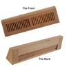 WELLAND Red Oak Baseboard Diffuser Wood Vent Register,15 L X