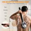 Silicone Back Scrubber for Shower, 17-Inch Long Handle Body Bath