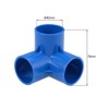 sourcing map 3-Way PVC Angle Fitting 40 mm, Pack of