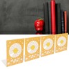 4 Pcs Metal Bookends Anti Slip Exquisite Beautiful Unique Design