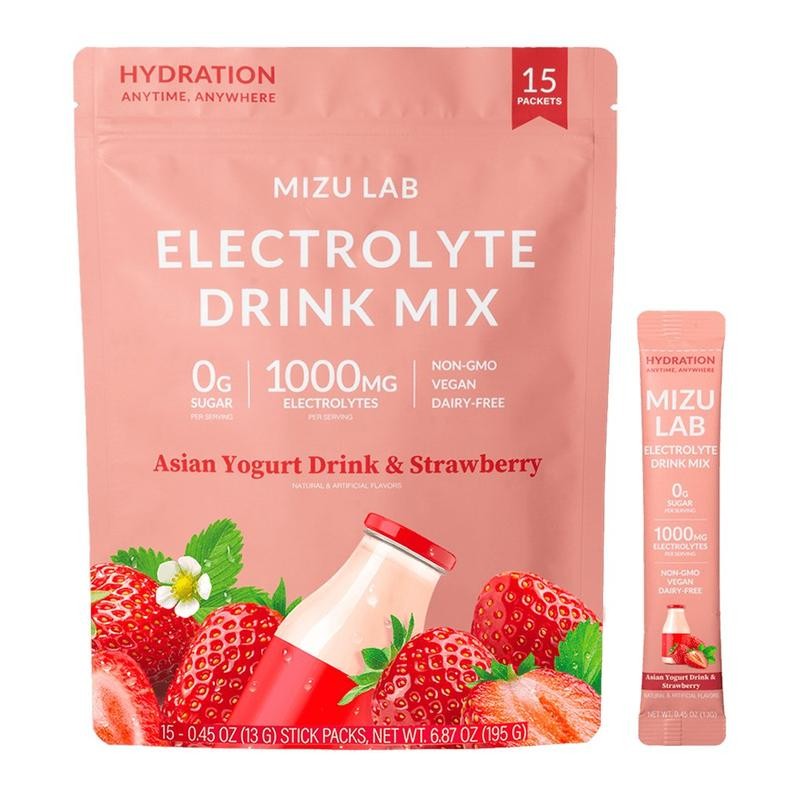 Asian Yogurt & Strawberry Electrolyte Drink Mix – Zero Sugar,