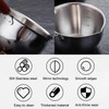 Butter Warmer Pot, Stainless Steel Milk Warmer with Wooden Handle