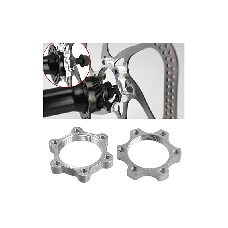 WIROJ 2 Pcs Bicycle Bike Freewheel Threaded Hubs Disk Disc