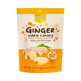 Prince of Peace Ginger Hard Candy with Center-Filled Ginger Burst, Made with Real Ginger, 4 oz Bag - Bold and Spicy Flavor, Natural Digestive Aid, Individually Wrapped