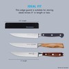 Messermeister 4-Piece Steak Knife Edge-Guard, Black - Fashionable & Functional