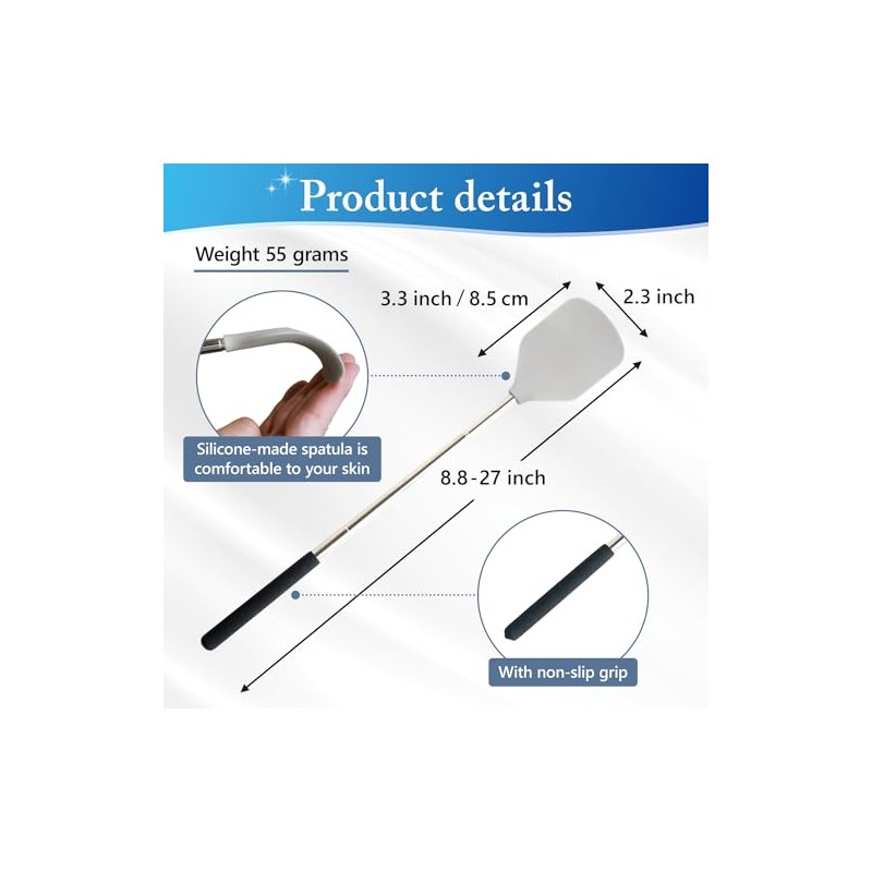 Cream Applicator for Back Telescopic Easy to Clean Applies Creams,