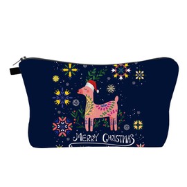 For Women Merry Styles Makeup Prints Cosmetic Bag Portable Wallet Storage Cosmetic Christmas Travel Bag Gift Bag Bag Change Trend Seller (Multicoloured, One Size)