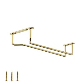 Commercial Wine Glass Holder Hanging Wine Glass Rack Glass Hanger Glass Holder Storage 10" (25cm) (Gold)