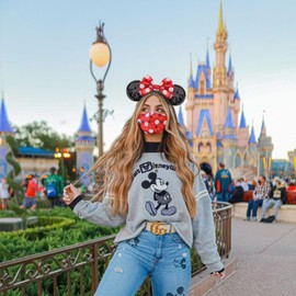 AQOKKA Mouse Ears Headbands with Bow Minnie Ears Cosplay Costume Hair Accessories for Women Girls Birthday Party Decoration