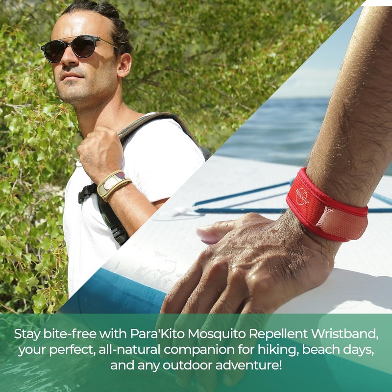 PARA'KITO Mosquito Insect & Bug Protection Wristband - Mosquito Stickers,