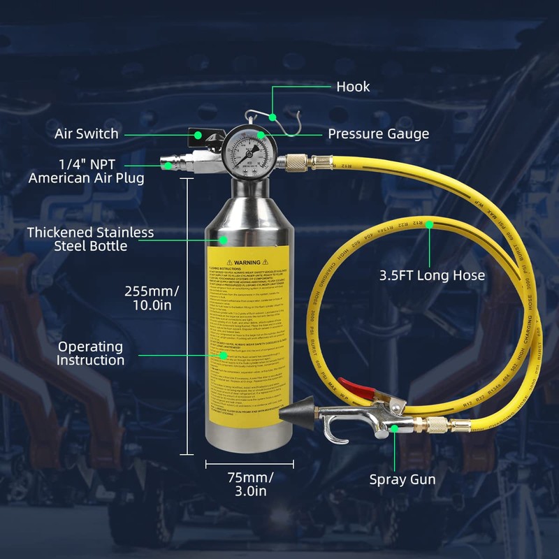 MR CARTOOL AC Flush Kit, Car Air Conditioner System Clean