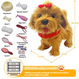 Jaydear Plush Puppy Toy, Electronic Dog Toy for Kids, Interactive Toy -Walks/Barks/Shake Tail/Talk, Stuffed Animals Cute Dog Toys Soft Gift for Christmas, Easter, Birthday, Age 3 4 5 6 7+ Years Old