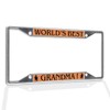 Fastasticdeals Metal Insert License Plate Frame World's Best Grandma! Weatherproof