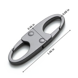 zelin Anti Theft Zipper Clips Double Opening, 4Pcs Zinc Alloy Zipper Pull Replacement for Travel, Commuting and Camping (Space Grey)