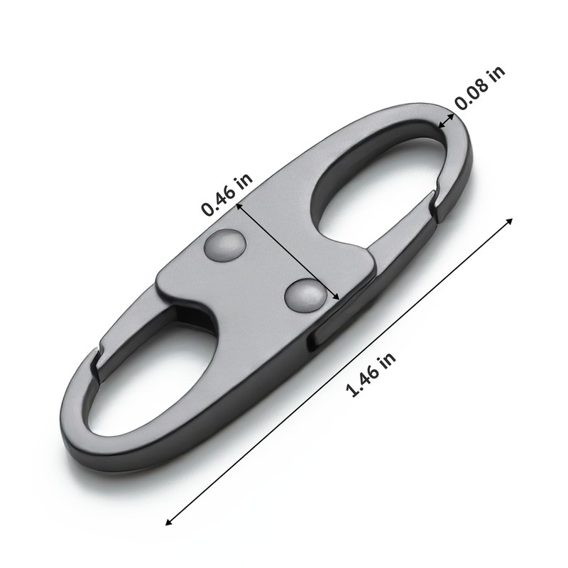zelin Anti Theft Zipper Clips Double Opening, 4Pcs Zinc Alloy