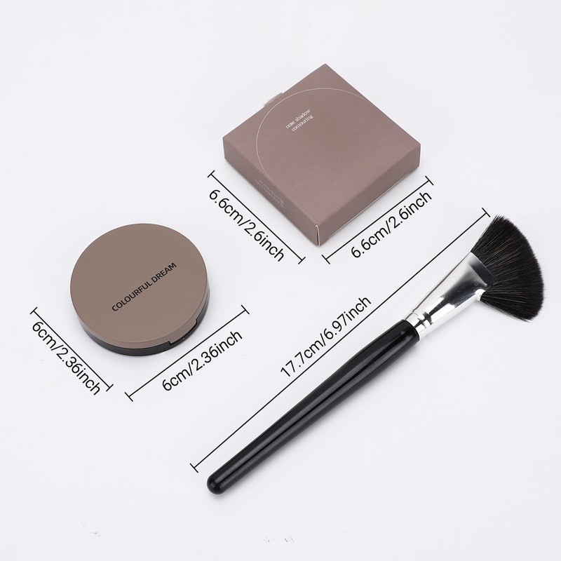 Cool Toned Contour Palette with Mirror, Taupe Grey Contour Powder