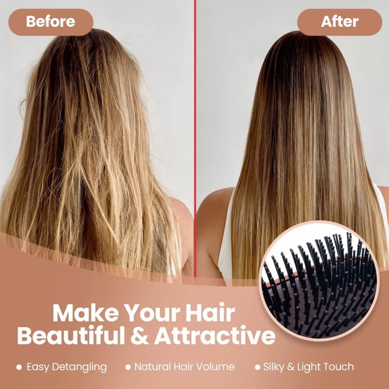 Artmio Wooden Paddle Hair Brush Aveda Style Hair Brush for